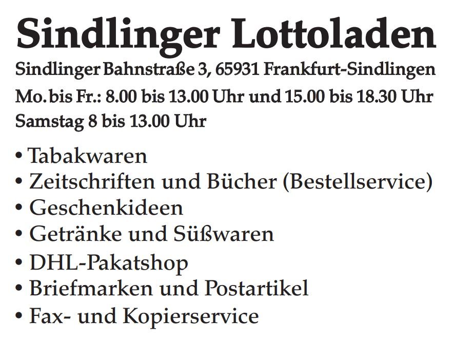 Sindlinger Lottoladen